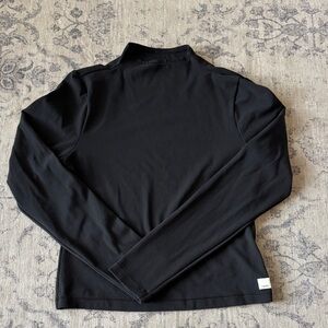 Vuori All The Feels Long Sleeve Mock Neck Shirt - small - black